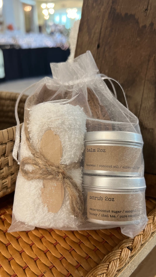 balm + scrub